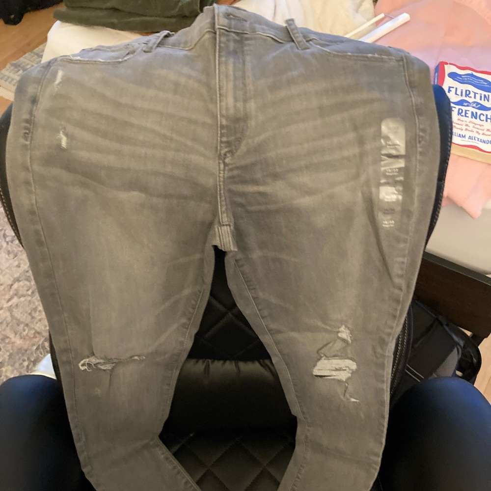 Gap favorite jeggings - grey with rips